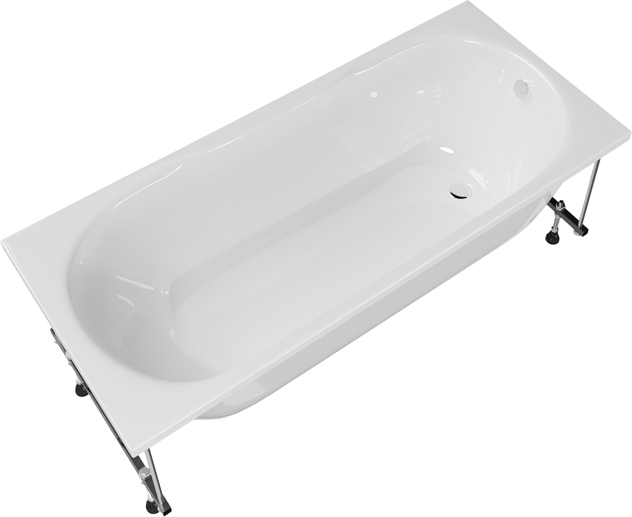 Ванна акриловая с каркасом 170х75 см белая Stworki "Хальмстад" SW1017075026, SW5017070050 - изображение 10