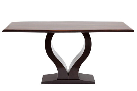 Обеденный стол прямоугольный коричневый с мраморным топом 160 см Hardwood Grande