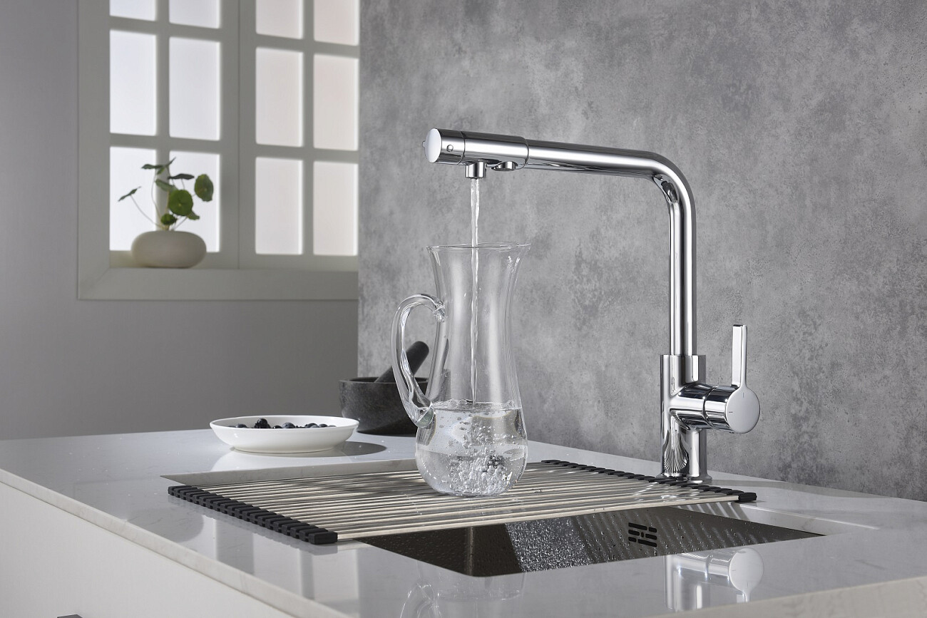 Смеситель для кухни с подключением фильтра хром Timo Hette 1026-00F - изображение 4