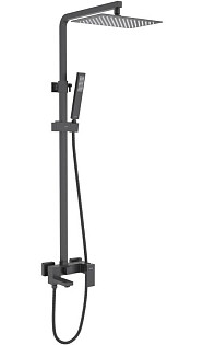 Душевая стойка с верхним душем черная Aquatek &quot;Либра&quot; AQ2640MB