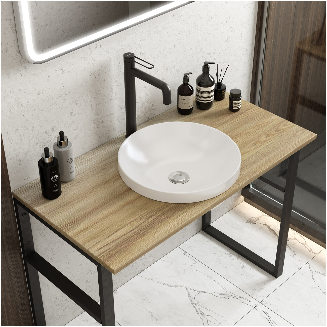 Смеситель для раковины однорычажный черный Stworki "Левангер" S07020BK - изображение 7