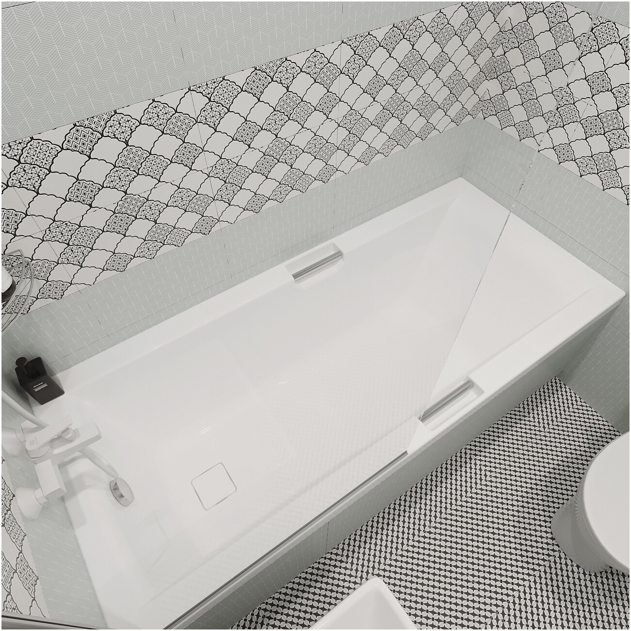 Ванна акриловая 170x75 см с каркасом белая Diwo "Дмитров" Щ0000055171, Щ0000055305 - изображение 9