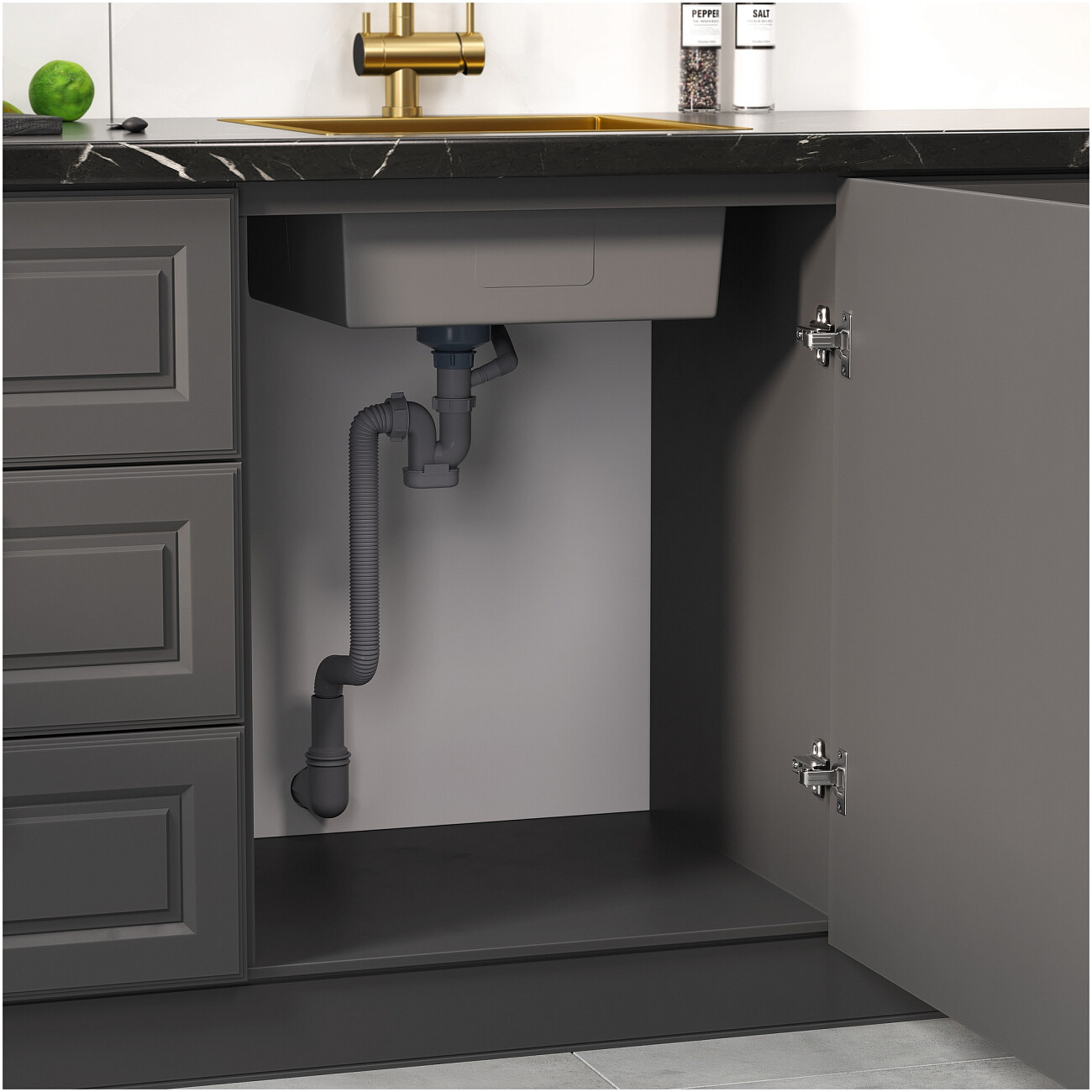 Кухонная мойка из нержавеющей стали 50х50 см оружейная сталь Reflexion Iseo RX2250BL - изображение 14