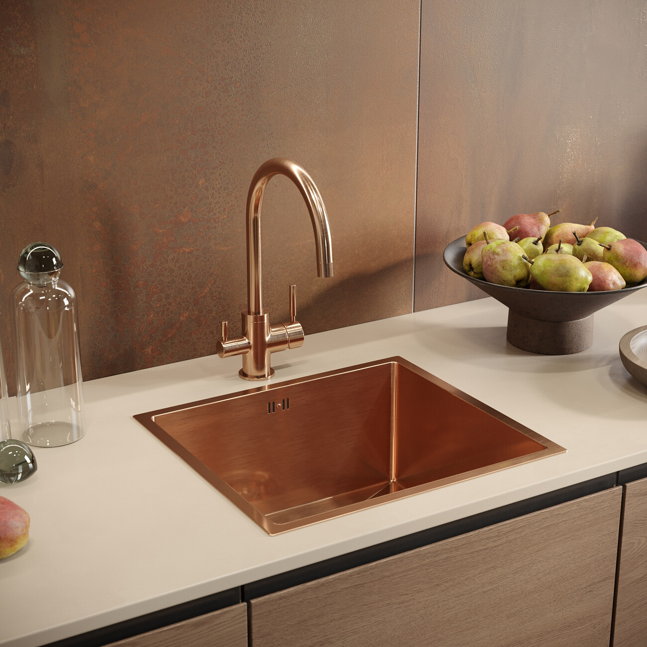 Смеситель для кухни с изливом для фильтрованной воды бронзовый Domaci "Равенна" DCB 3007 - изображение 4