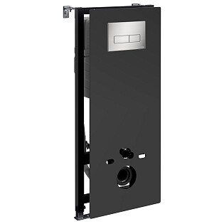 Инсталляция для подвесного унитаза с кнопкой смыва черная Abens 20TLT.010.ME.BL.BN03