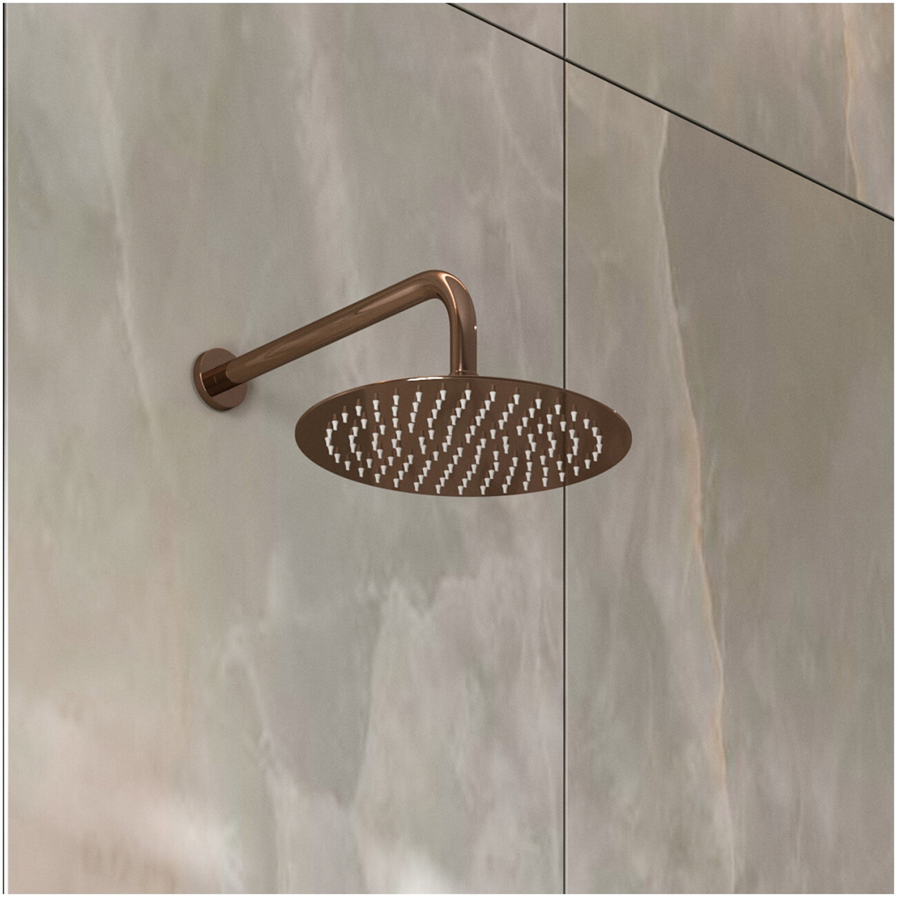 Лейка для тропического душа круглая 23 см розовое золото Wasserkraft A331 - изображение 2