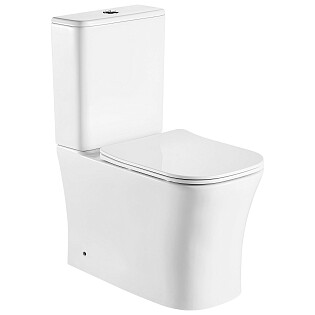 Унитаз напольный безободковый с сиденьем микролифт белый Cerutti SPA Marmolada CT7777