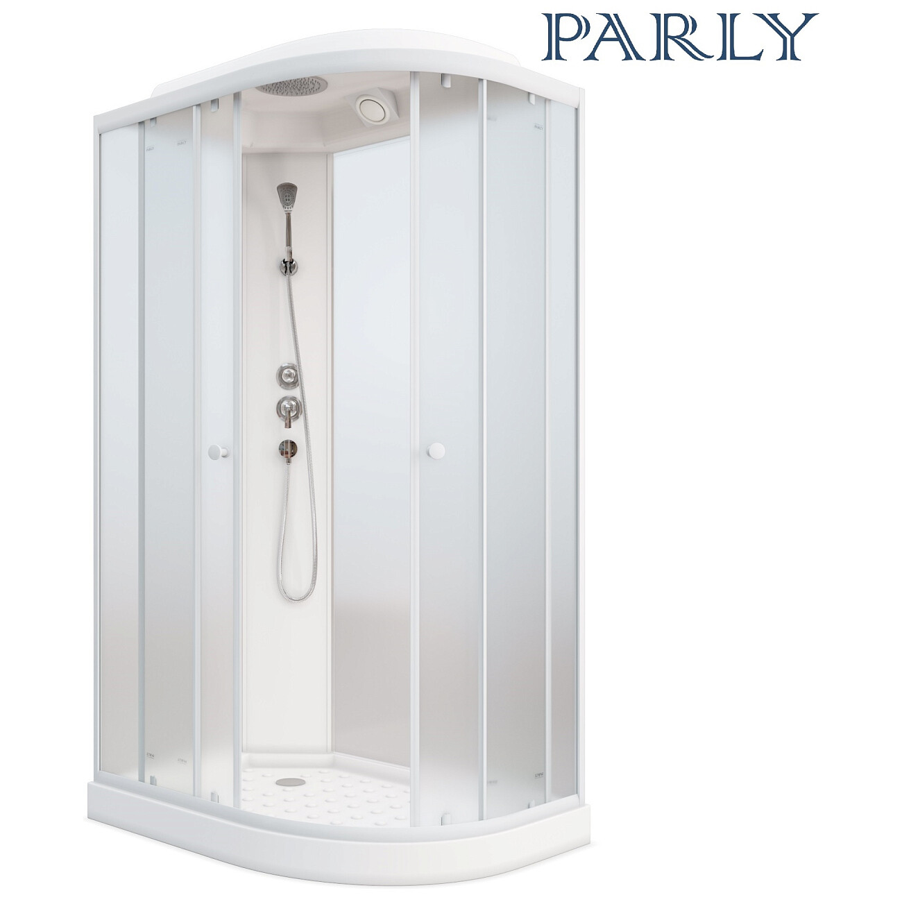 Душевая кабина ассиметричная левая с низким поддоном 80х120 см белая Parly EF1231L - изображение 2