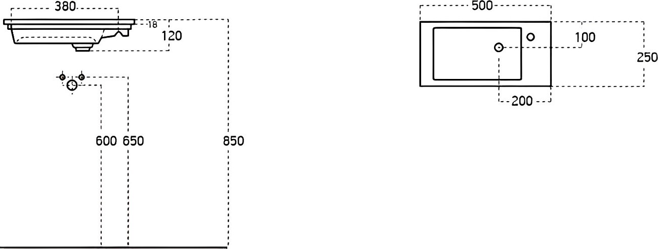Рукомойник фарфоровый прямоугольный 25х50 см белый Stworki "Брамминг" 9050-KL - изображение 2