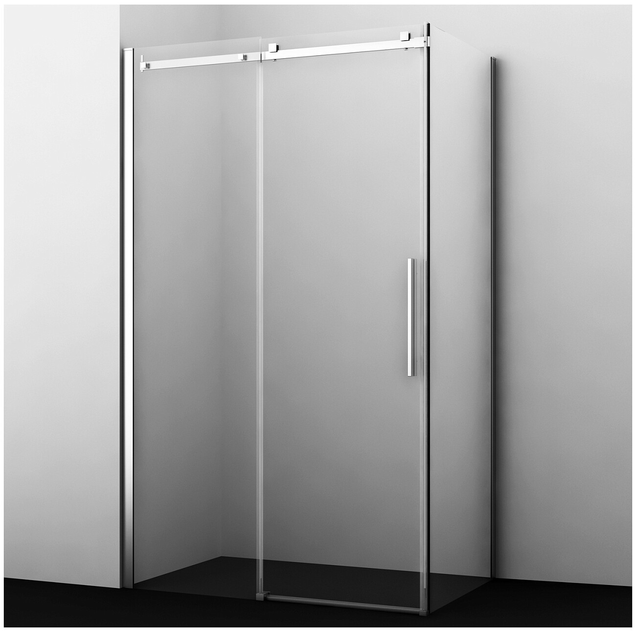 Душевой уголок прямоугольный 130х90 см хром Wasserkraft Alme 15R33 - изображение 3