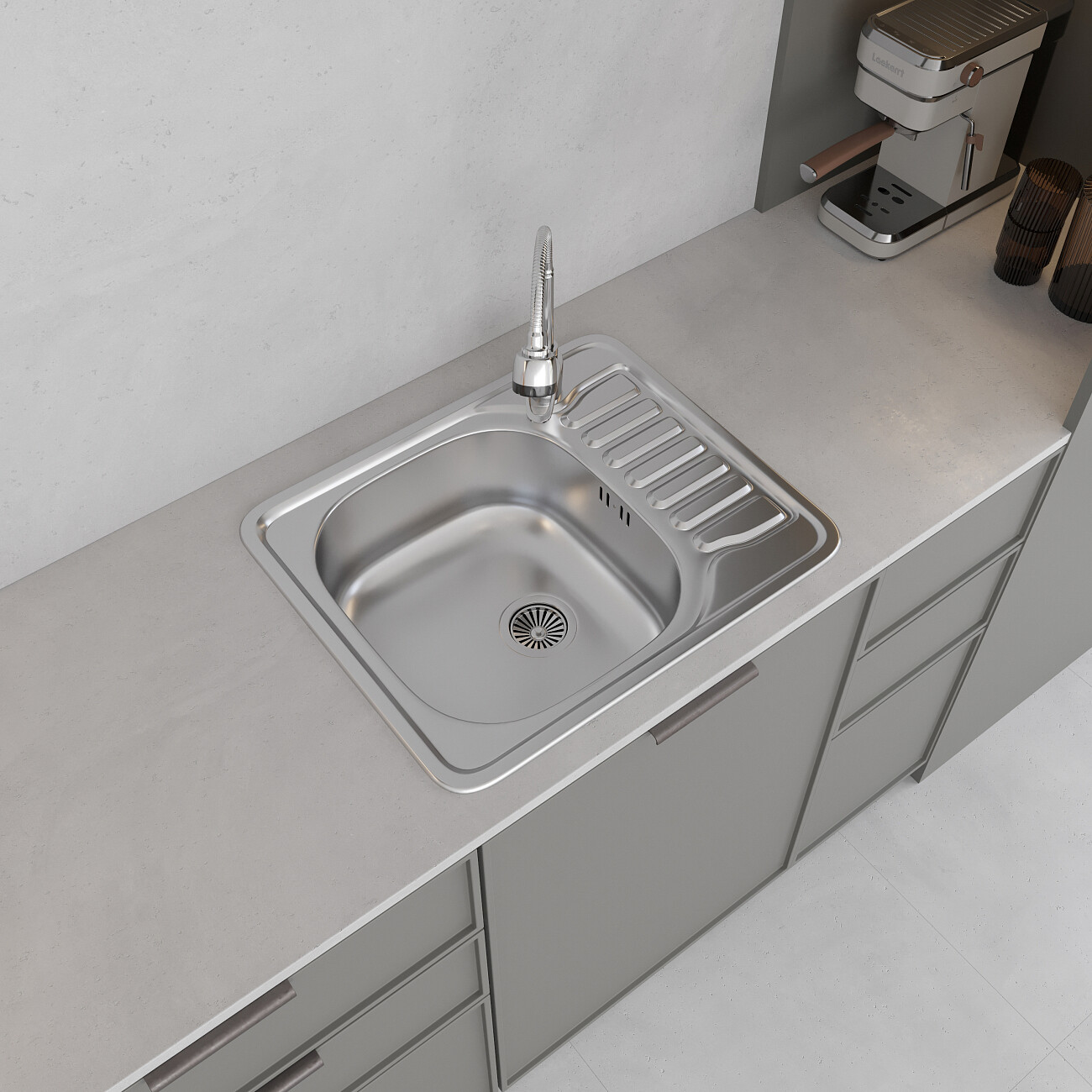 Смеситель для кухни с гибким изливом хром Domaci "Равенна" D11-004cr - изображение 5