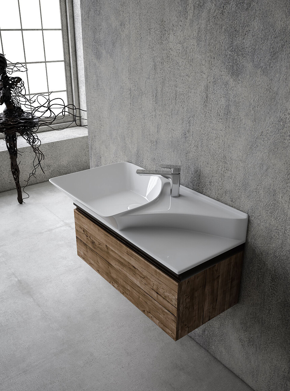 Раковина мебельная фаянсовая 80 см белая Stworki "Ши" 3080-KL - изображение 4