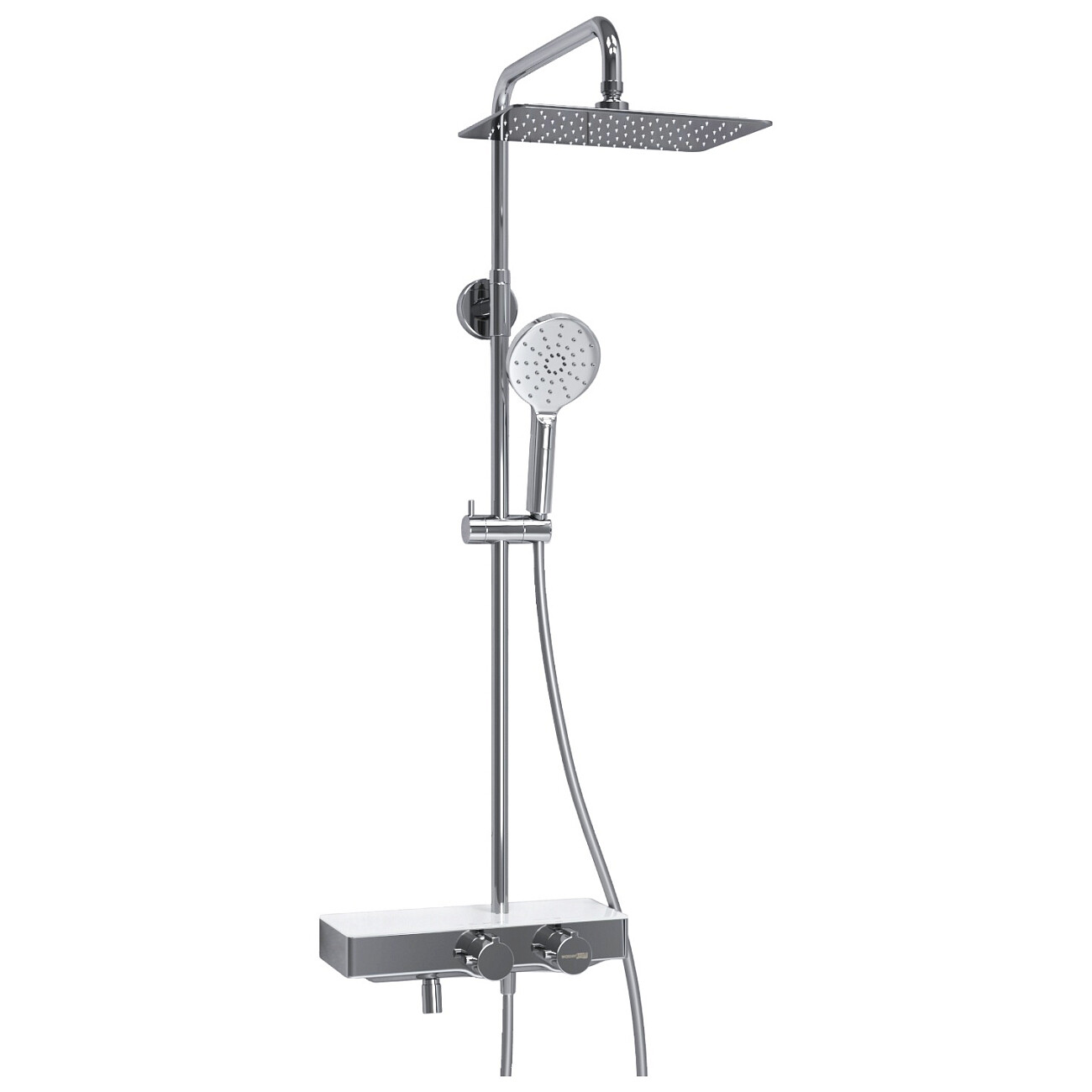 Душевой комплект с верхним душем и лейкой хром Wasserkraft A113.069.127.CH Thermo - изображение 3