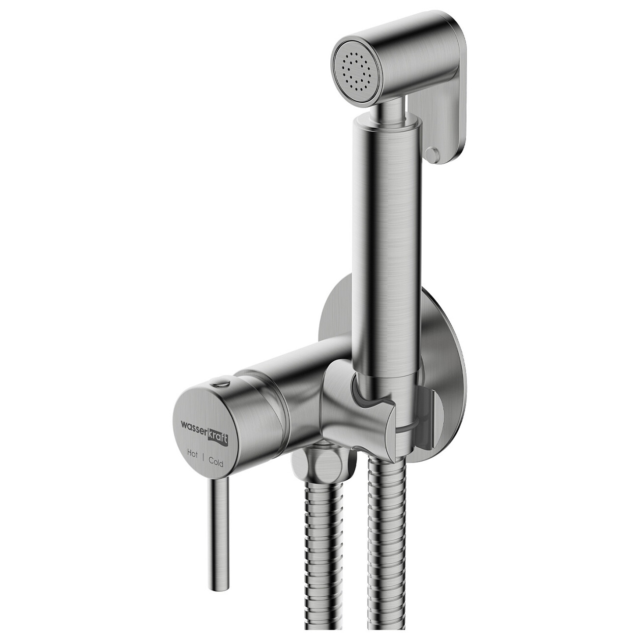 Гигиенический душ с встраиваемым смесителем никель Wasserkraft A70338 - изображение 2