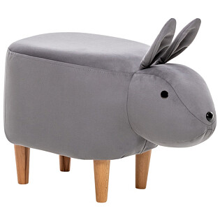 Пуфик на деревянных ножках серый Rabbit Combi