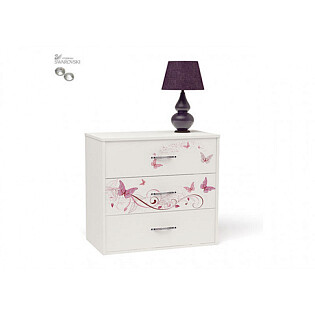 Комод с 3 ящиками белый "Фея"