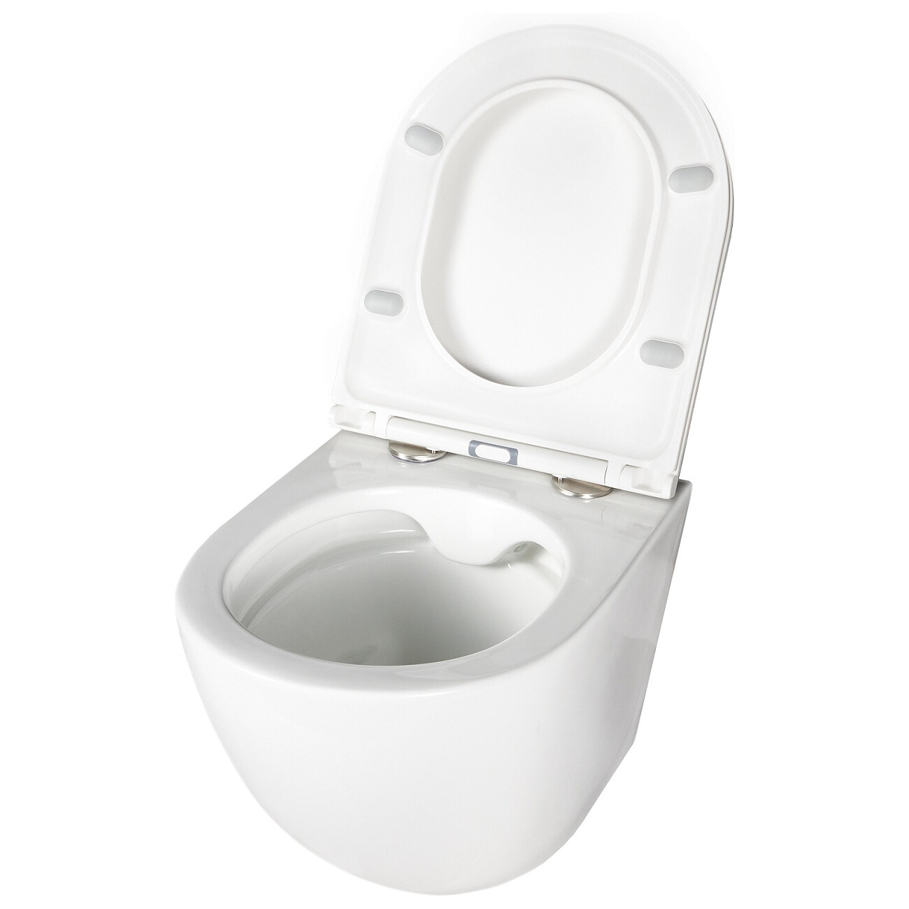 Унитаз подвесной безободковый укороченный белый Creto Cer C1 1001-002Cer-C1W - изображение 4