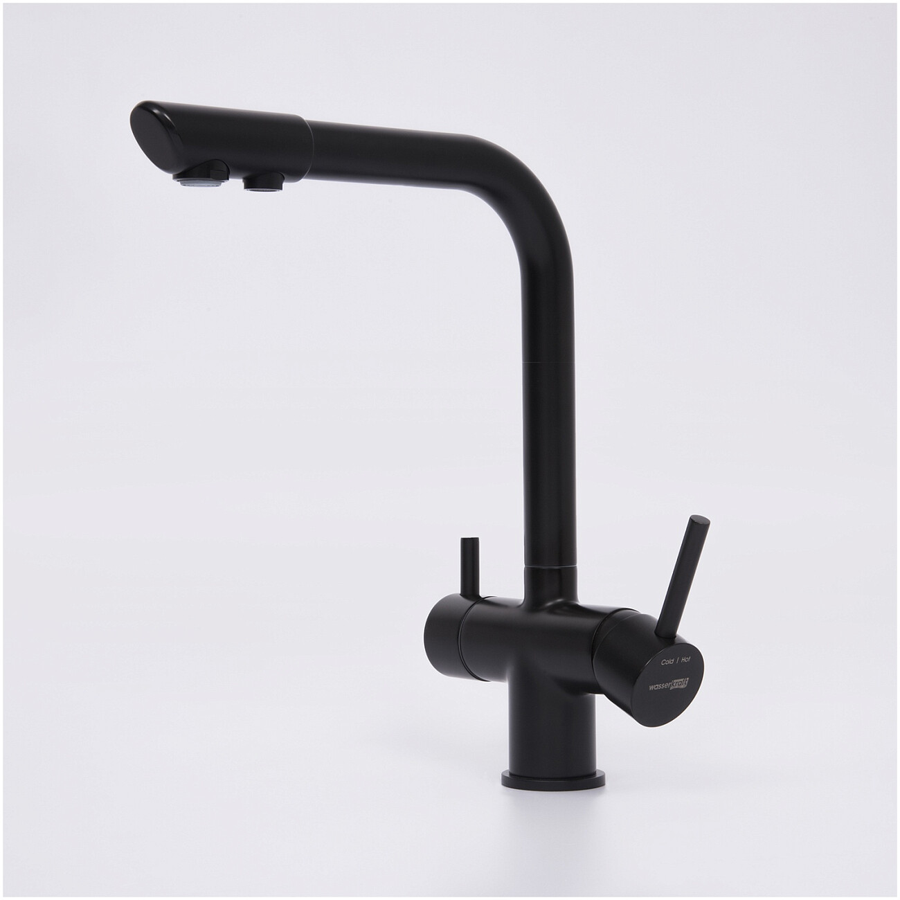 Смеситель для кухни под фильтр из латуни черный Wasserkraft A8367 - изображение 5