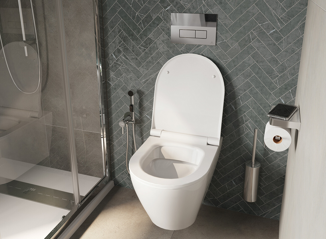 Унитаз подвесной фарфоровый С сиденьем белый Stworki Merlingen MWH55 - изображение 8