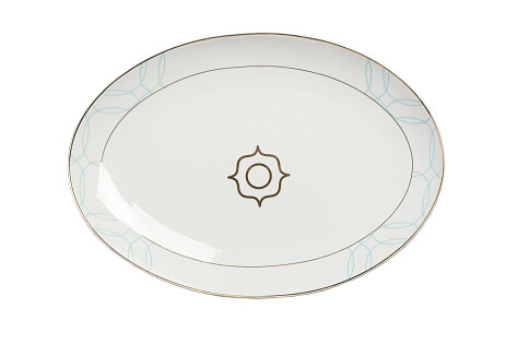 Овальное блюдо Turquoise Veil Маленькое