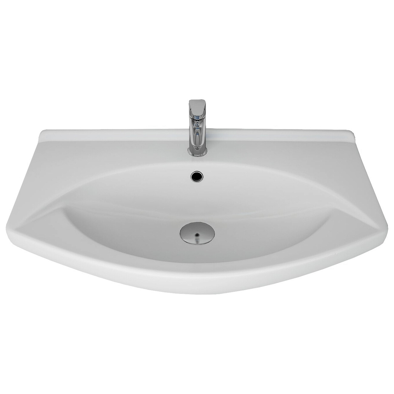 Раковина мебельная полукруглая 75 см белая Dreja "Лагуна" 028230 - изображение 2
