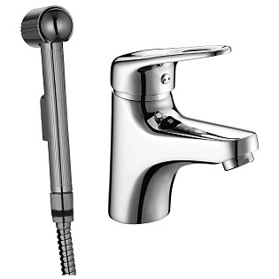 Смеситель для раковины с гигиеническим душем хром Lemark Luna LM4116C