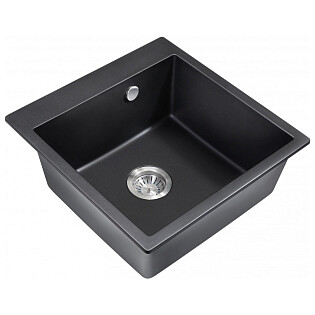 Мойка кухонная черная матовая Milacio Murcia 51 Cuarzo MC.77021