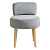 Стул мягкий круглый с низкой спинкой серый Lordinio