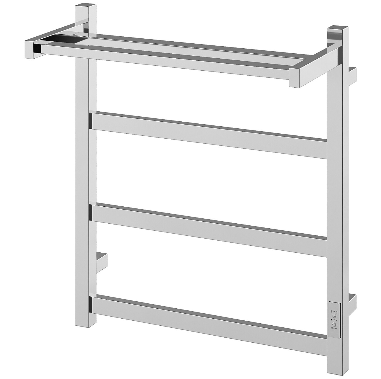 Полотенцесушитель электрический с полкой 50х50 см хром Ewrika "Пенелопа" КВ7 4657812418699 - изображение 10