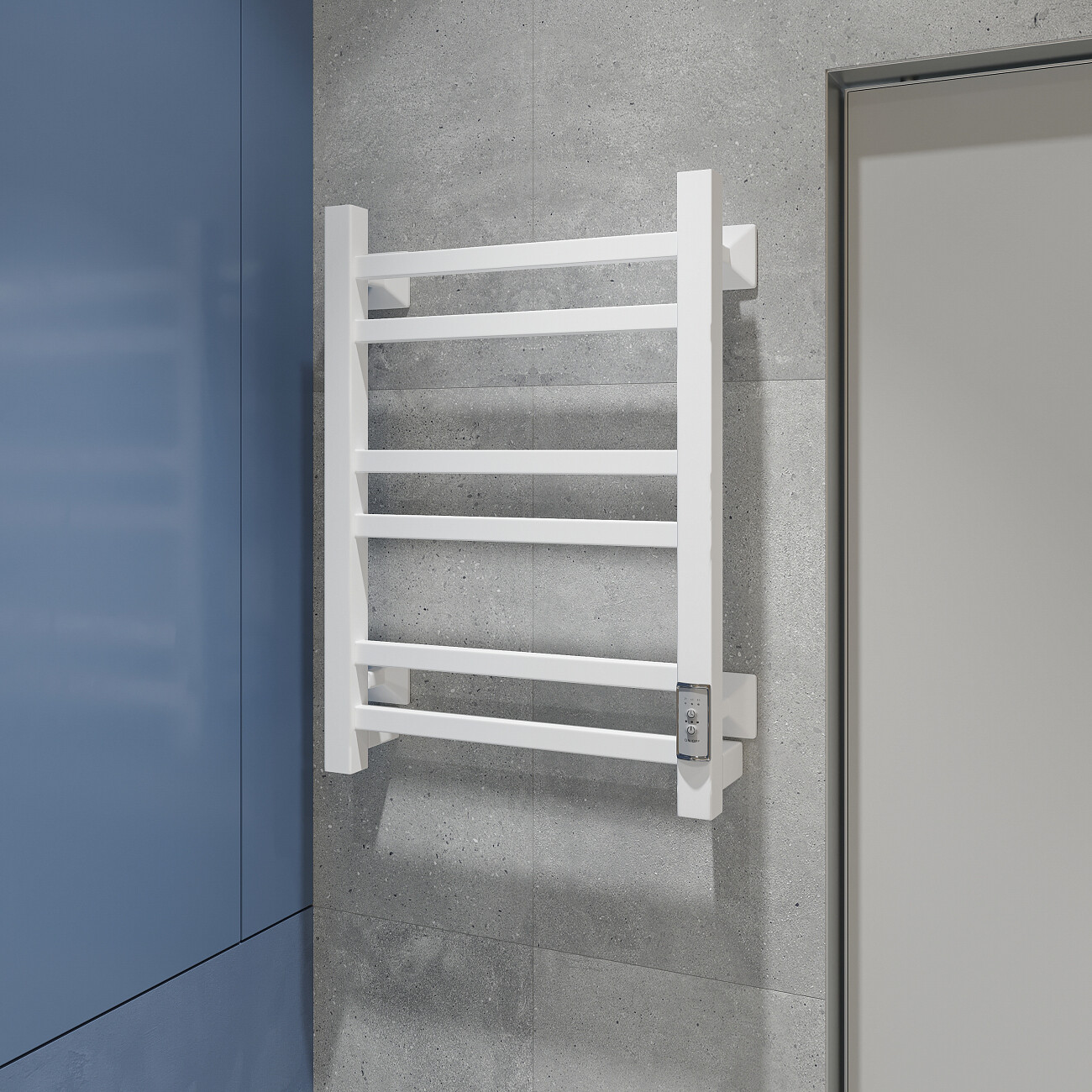 Полотенцесушитель электрический 60х40 см белый Ewrika "Пенелопа КВ" - изображение 3