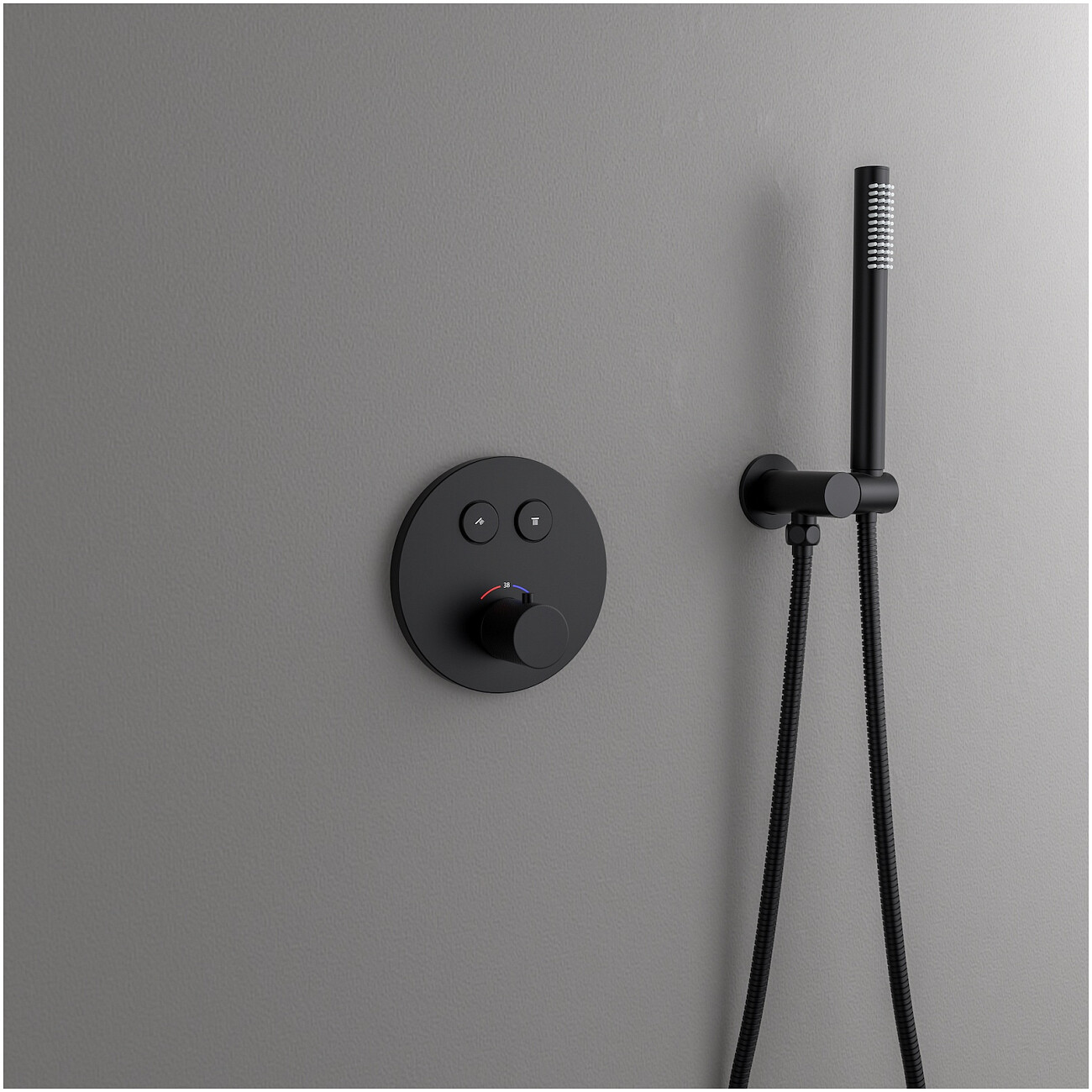 Душевая система встроенная с термостатом черная Timo Saona SX-2370-03SM - изображение 5