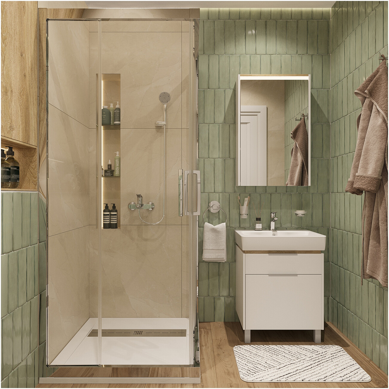 Раковина мебельная фарфоровая 60 см белая Stworki "Нео" - изображение 5