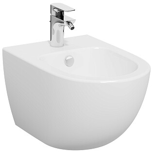 Биде подвесное безободковое белое Vitra Sento 4338B003-1046