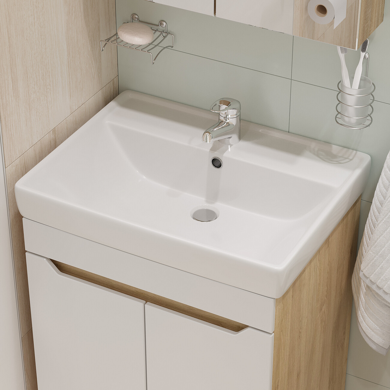 Смеситель для раковины однорычажный хром Diwo "Псков" PS-01cr - изображение 5