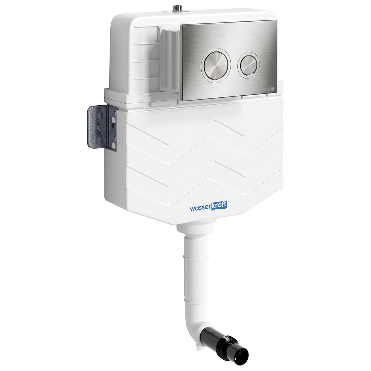 Встраиваемый смывной бачок с кнопкой смыва никель матовый Wasserkraft Aller 10TLT.031.ME.BN01 - изображение 2