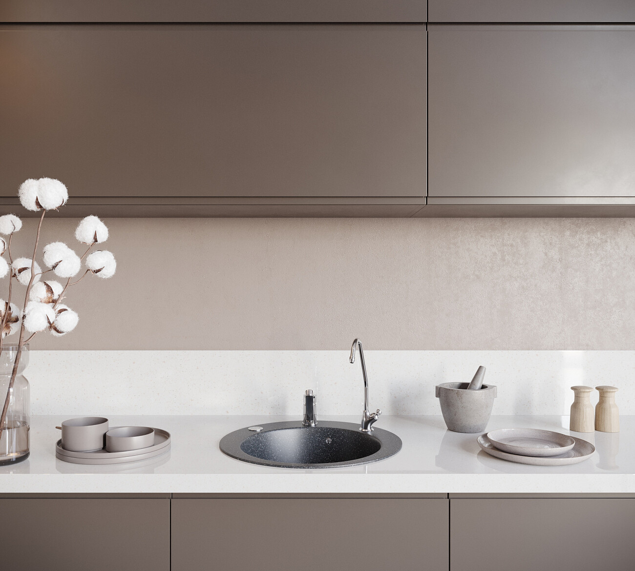 Мойка кухонная черная Domaci "Бьелла" DMC-05-308 - изображение 6