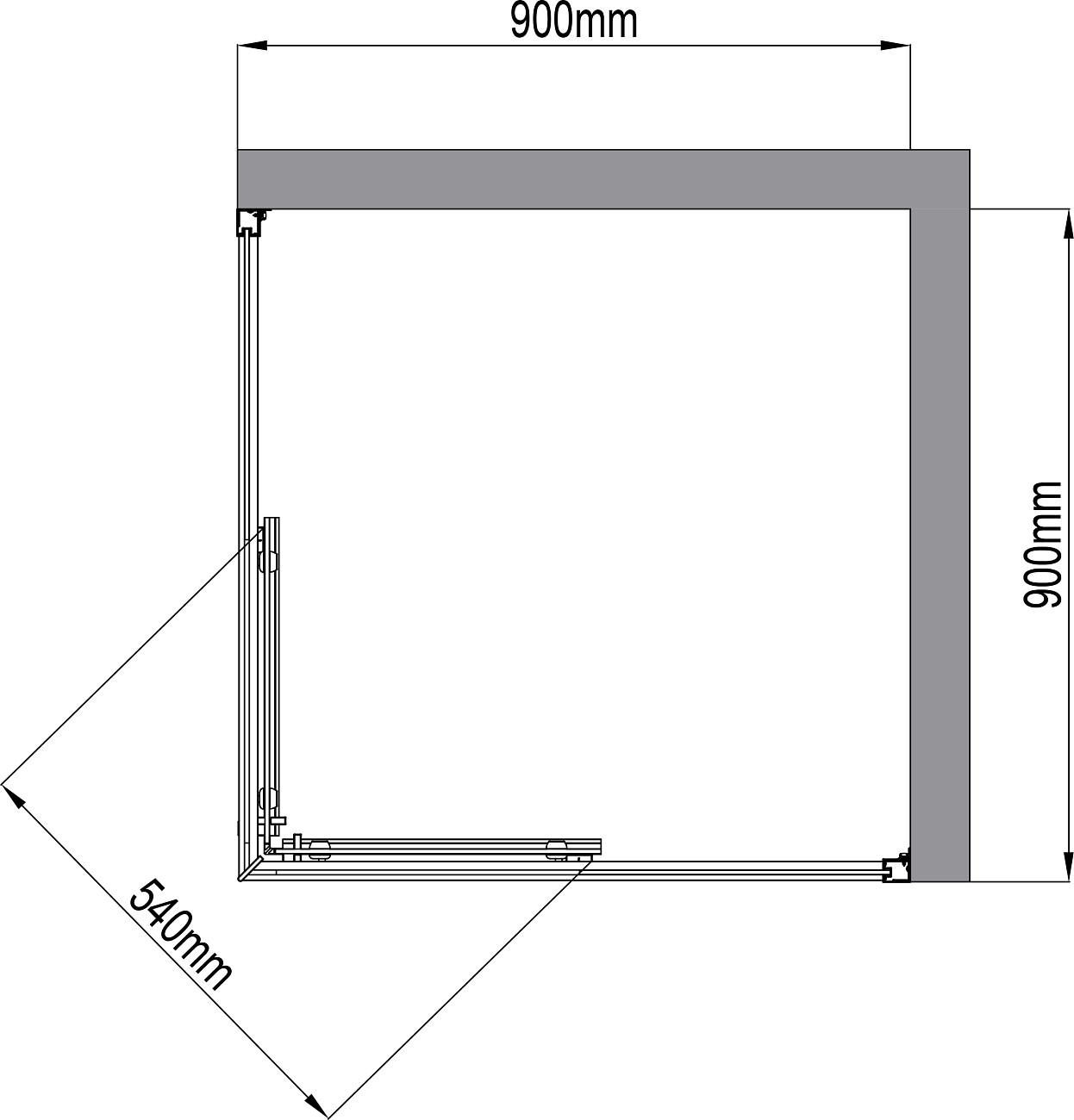 Душевой уголок квадратный 90x90 см хром Artemis Agave Slim 230 6.915.100.0230.090.10.88 - изображение 8