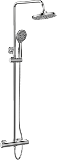 Душевая стойка с верхним душем и термостатом хром Stworki &quot;Эстерсунд&quot; ES-08cr