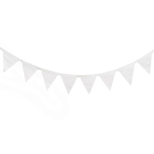 Гирлянда из 8 флажков Simple White
