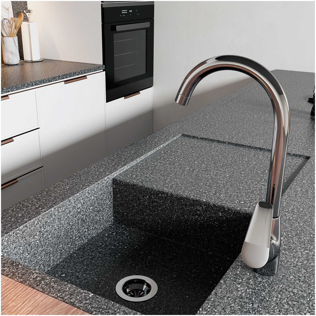 Смеситель для кухни из латуни хром Wasserkraft 5607 - изображение 4