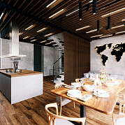 Интерьер кафе и ресторана cветовыми линиями, рейками с подсветкой, подсветкой настенной и подсветкой светодиодной в современном стиле и в стиле лофт, проект ««Прибрежный Квартал»» Интерьер кафе и ресторана cветовыми линиями, рейками с подсветкой, подсветкой настенной и подсветкой светодиодной в современном стиле и в стиле лофт, проект ««Прибрежный Квартал»»