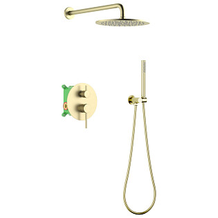 Душевой комплект встроенный с тропическим душем золотой Timo Saona SX-2369-17SM
