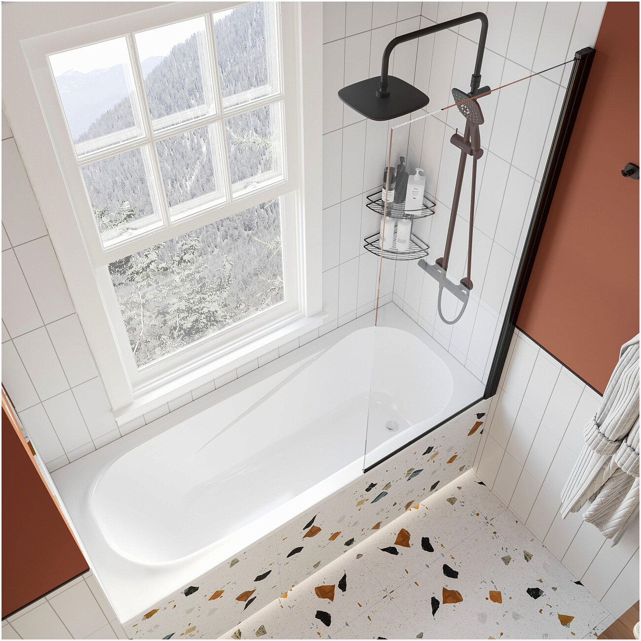 Ванна из искусственного камня прямоугольная с ножками 170x70 см белая Stworki "Вестфолл" - изображение 5