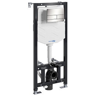 Инсталляция для подвесного унитаза с кнопкой смыва никель Aller 10TLT.010.ME.BN04