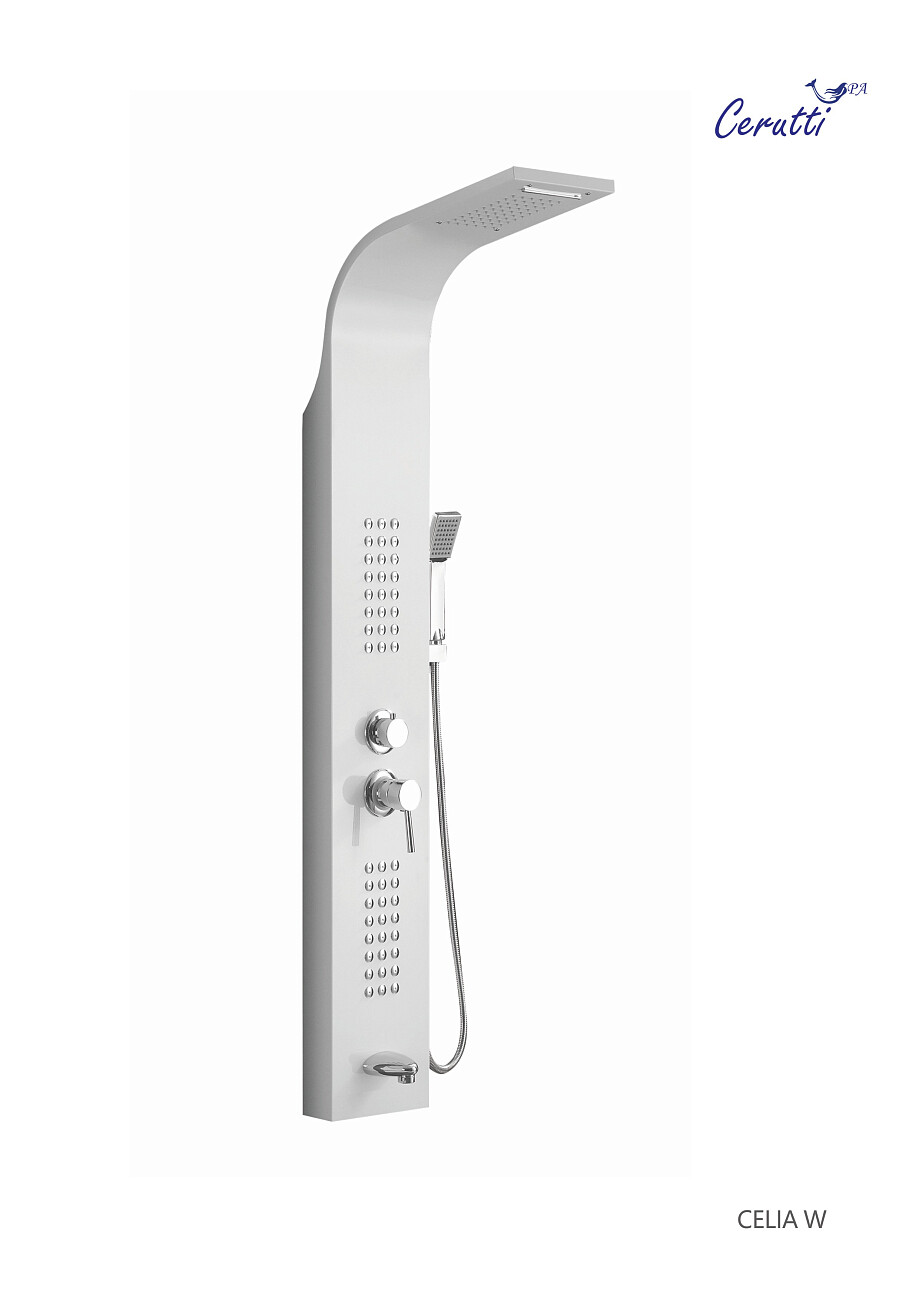 Душевая панель с гидромассажем белая Ceruttispa CELIA W CT10402 - изображение 6