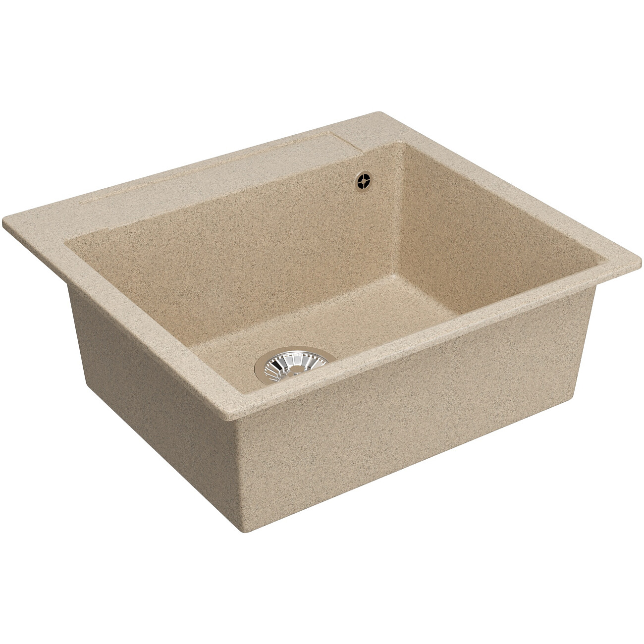 Мойка кухонная из искусственного мрамора прямоугольная 51х56 см песочная Domaci "Савона" PA 560 - изображение 5