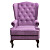 Кресло с мягкими подлокотниками лиловое DG-Home