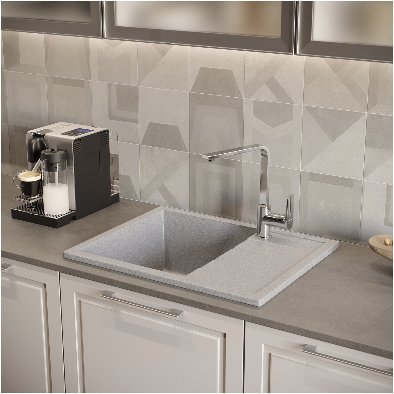 Мойка кухонная серая Domaci "Болонья" М-151-005 - изображение 8