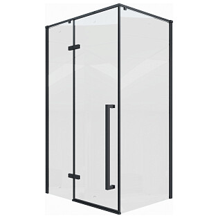 Душевой уголок прямоугольный 90х120 см  черный матовый Cerutti SPA C1A