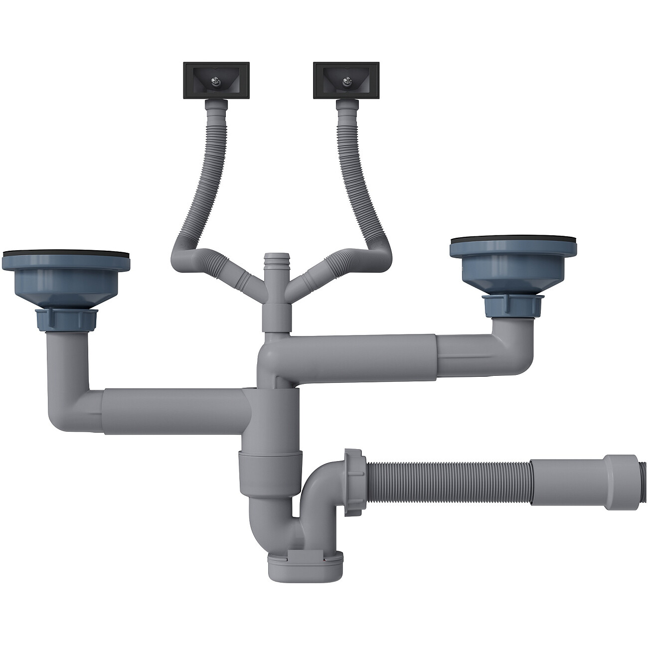 Кухонная мойка двойная из нержавеющей стали 44х70 см золото Reflexion Garda RX2170GD - изображение 15